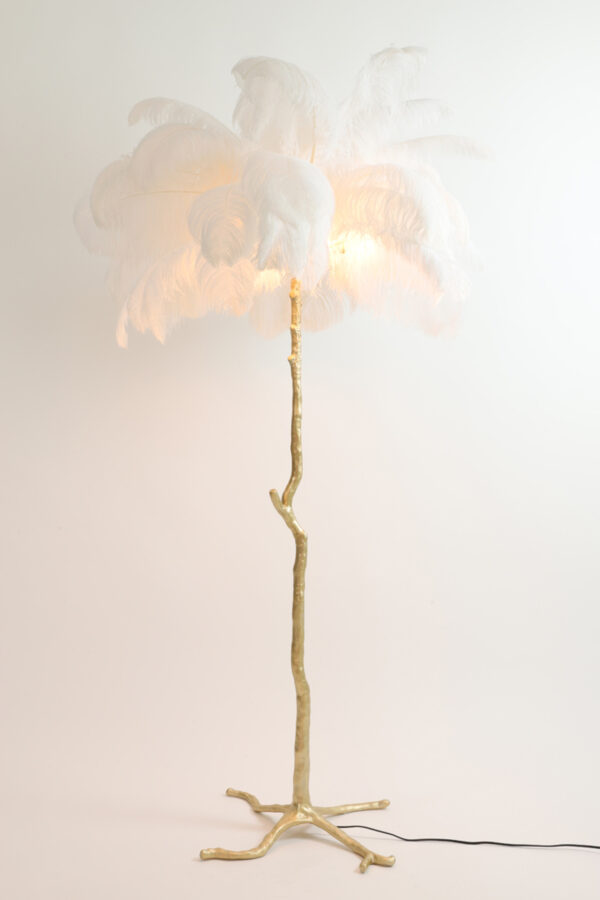 Witte design veren staande lamp Light & Living Feather - H 180 cm - Image 5