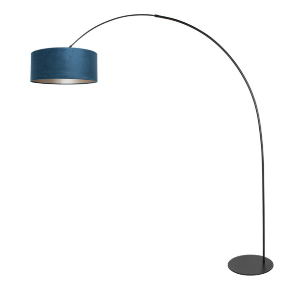 Staande booglamp zwart met blauwe kap Anne Lighting Curve - Image 2