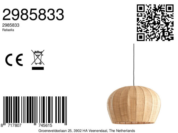 Hanglamp van natuurlijk rotan Light & Living Rafaella - Ø 51 cm - Image 9