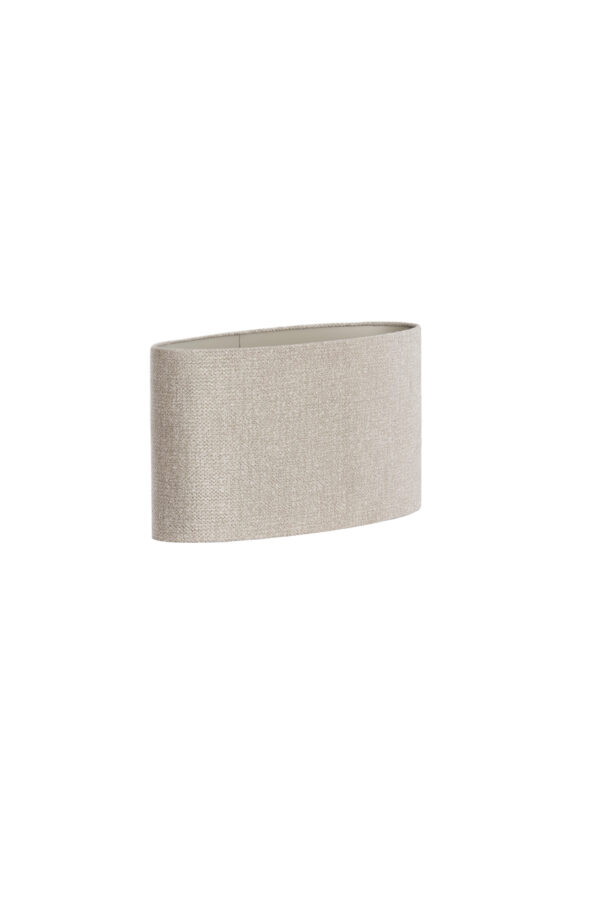 cilindervormige  beige stoffen lampenkap Light & Living Brandy - H 28 cm - Image 3