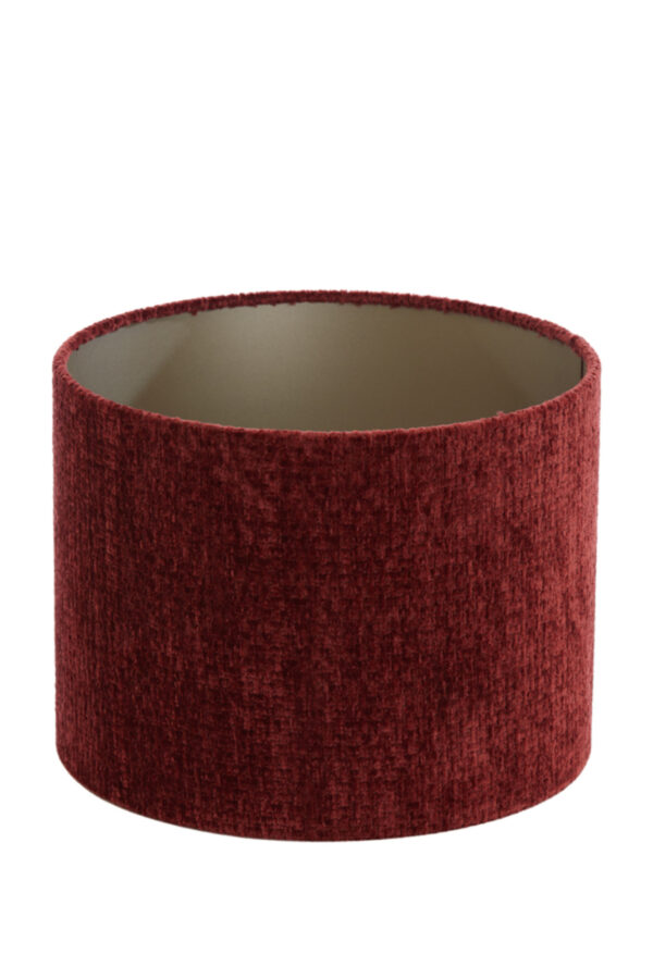Rode cilindervormige stoffen lampenkap Light & Living Ruby - Ø 50 cm - Image 3