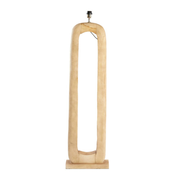 Ovale houten lampvoet in naturel kleur Light & Living Kelafo - H 125 cm