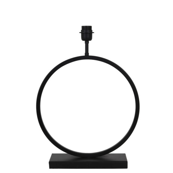 Zwarte lampvoet cirkelvormig Light & Living Liva - H 53 cm