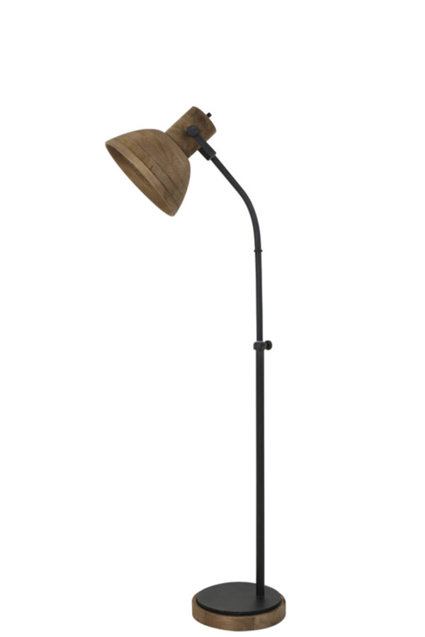 Industriële vloerlamp hout Light & Living Imbert - H 129 cm - Image 7