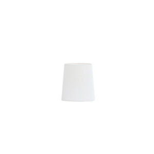 Witte cilindervormige stoffen lampenkap Light & Living Livigno - H 23 cm
