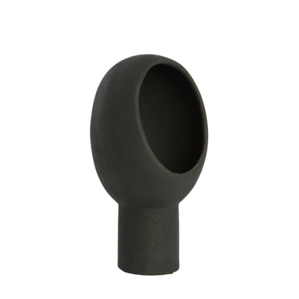 Ovale tafellamp zwart cement Light & Living Monk - H 46 cm
