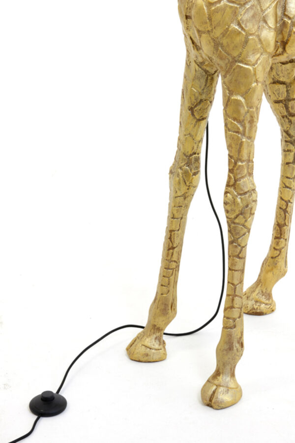 Grote goudkleurige giraffelamp Light & Living Giraffe - H 184 cm - Image 8