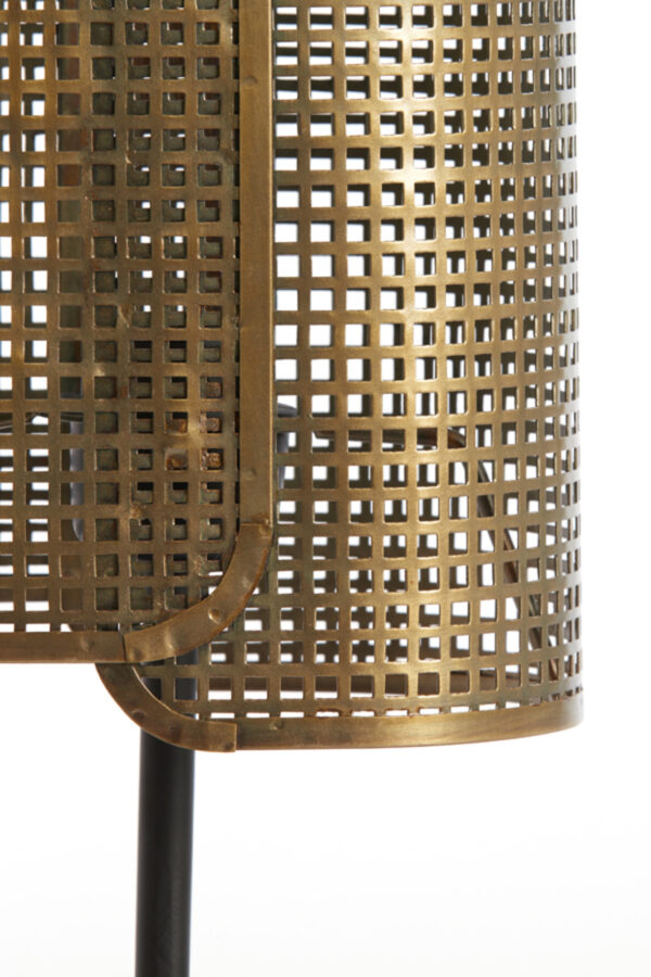 Gouden metalen tafellamp Light & Living Maci met rasterkap – H 41 cm - Image 6