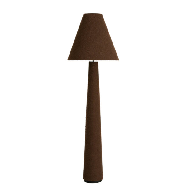 Vintage bruine vloerlamp stof Light & Living Devia - H 168 cm
