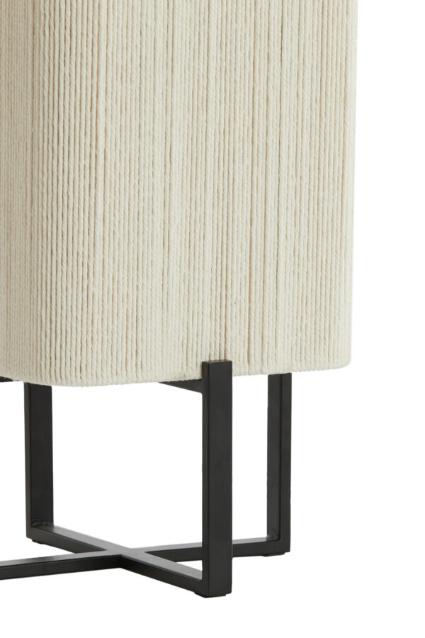 Beige vierkante schemerlampje stof Light & Living Wyn - H 50,5 cm - Image 5