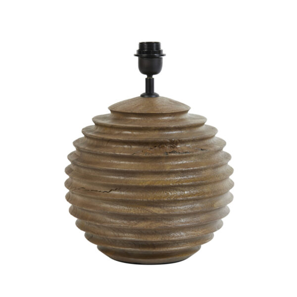 Houten lampvoet ribbelpatroon Light & Living Renzo - H 38 cm