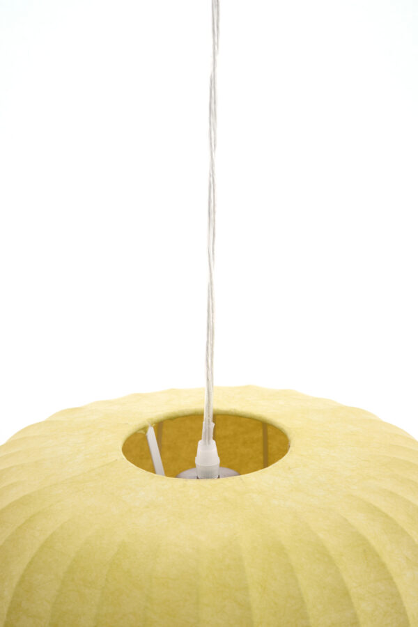 Gele stoffen hanglamp ovaal Light & Living Lexa - Ø 44 cm - Image 3