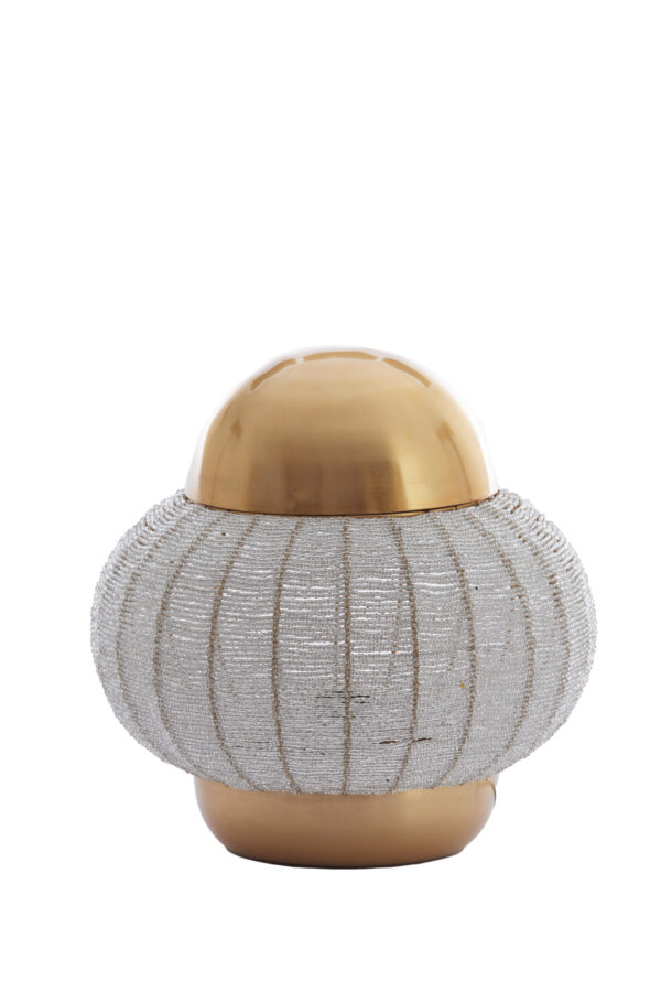 Gouden tafellamp met decoratie van kralen Light & Living Cetara - H 33 cm - Image 2