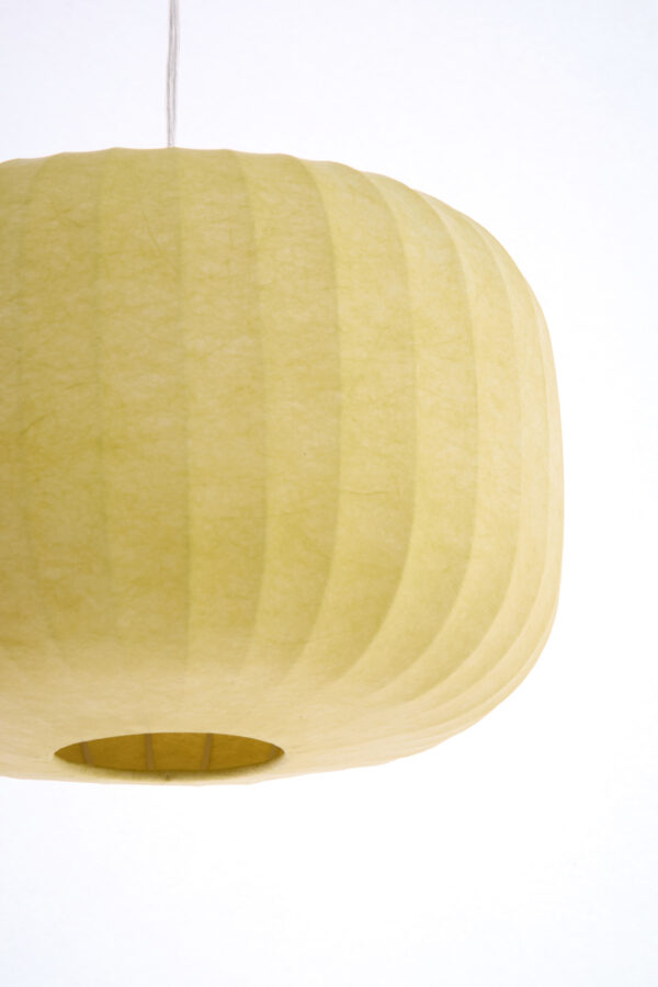 Ronde hanglamp in lichtgele stof Light & Living Lexa - Ø 35 cm - Image 5