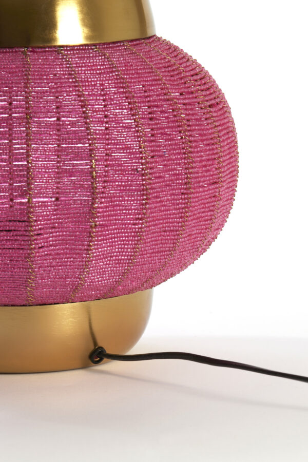 Roze tafellamp met gouden accenten Light & Living Cetara - H 33 cm - Image 5