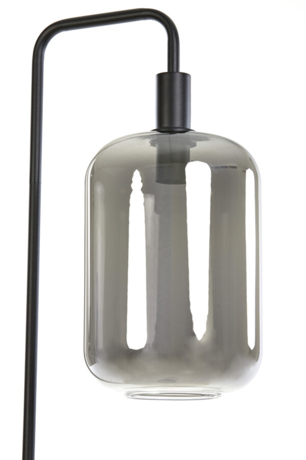 Zwarte rookglazen vloerlamp Light & Living Lekar - H 155 cm - Image 5