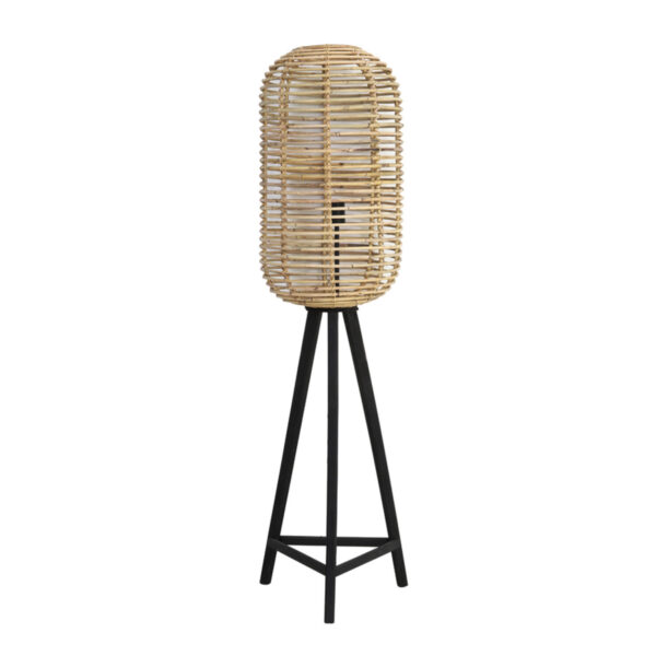 Rieten vloerlamp op statief Light & Living Tabana – H 140 cm