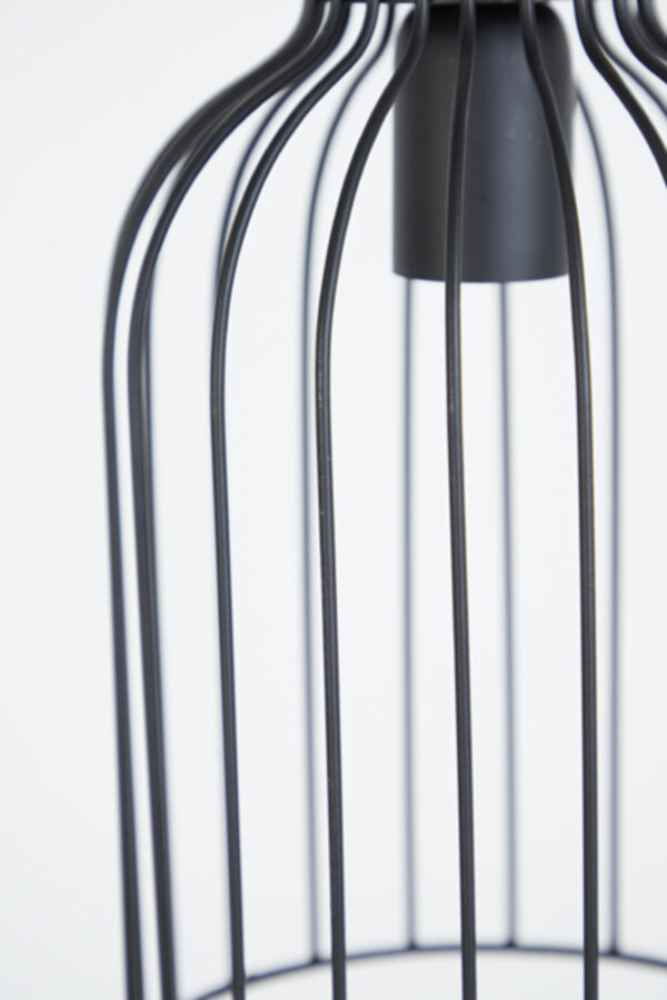 Zwarte metalen kooi hanglamp Light & Living Lazar - Ø 18 cm - Image 6