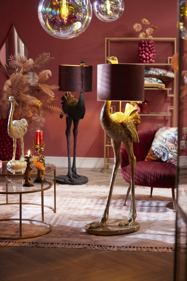 Gouden struisvogel lampvoet Light & Living Ostrich - H 146,5 cm - Image 4