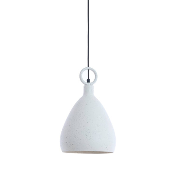 Witte hanglamp met metalen ring Light & Living Risari - Ø 24 cm
