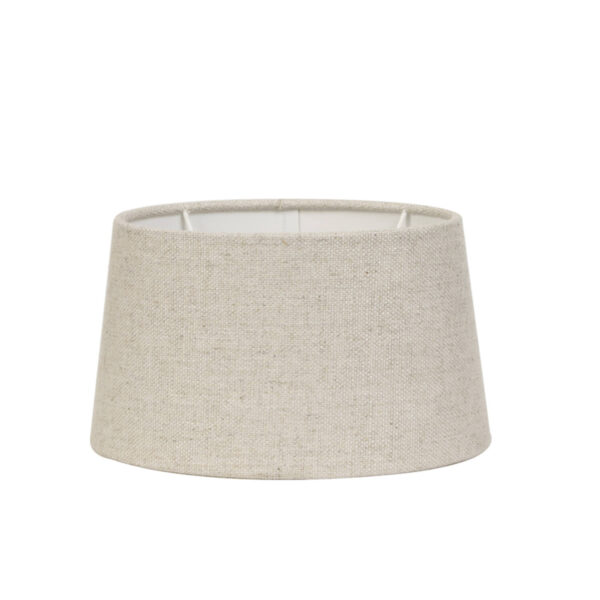 Cilindervormige stof lampenkap in beige Light & Living Livigno - H 14 cm