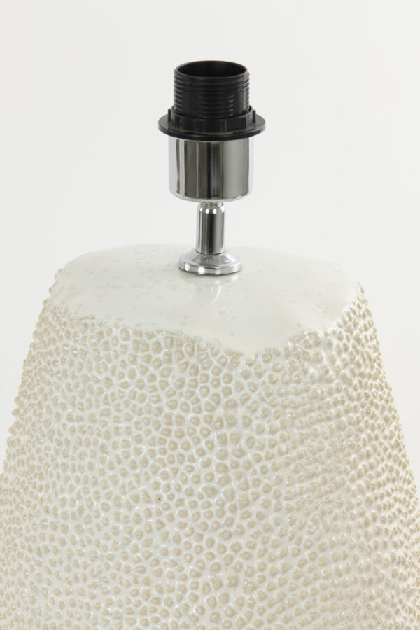 Tafelvoet met textuur wit Light & Living Kyara - H 59 cm - Image 3