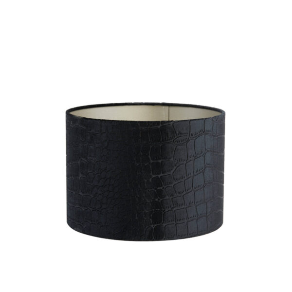 Zwarte lampenkap krokodillenprint Light & Living Praya - Ø 20 cm
