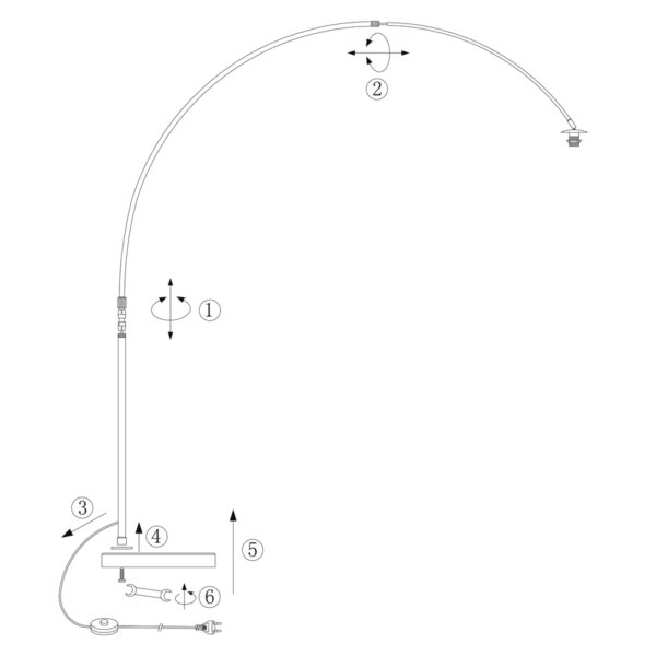 Design booglamp creme met witte kap Steinhauer Sparkled Light - Image 7