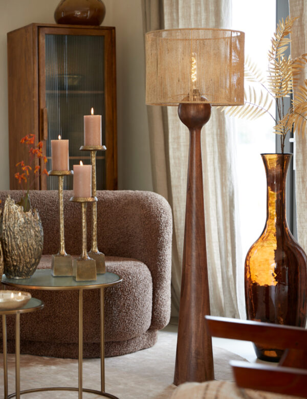 Geweven draad lampenkap naturel Light & Living Tossa - Ø 40 cm - Image 5