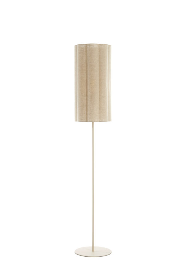 Beige stoffen japandi vloerlamp Light & Living Fringe - H 165 cm - Image 2