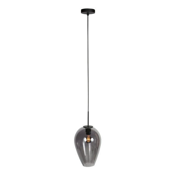 Hanglamp met smoke glazen druppelkap Mexlite HaloSwap - Ø 22,50 cm - Image 6