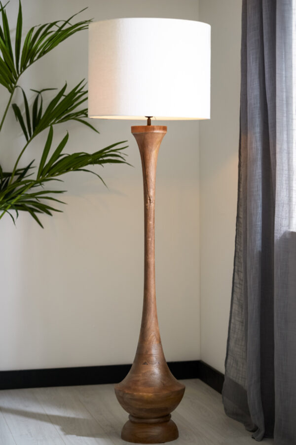 Houten moderne vorm lampenvoet Light & Living Nicolo - H 130 cm - Image 4