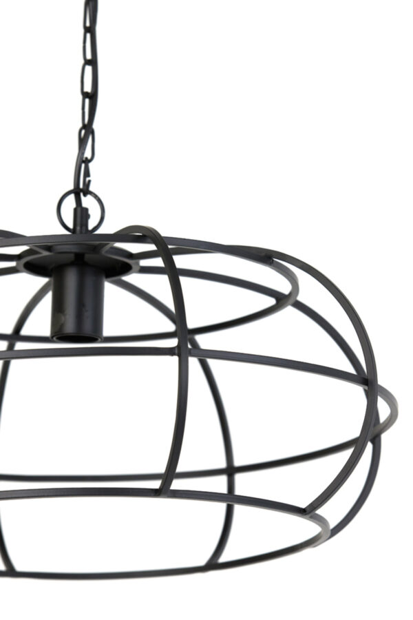 Zwarte draadframe hanglamp met metaal Light & Living Imelda - Ø 53 cm - Image 5