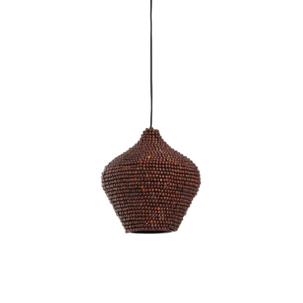 Bruine rotan hanglamp met kralen Light & Living Kalenga - Ø 28 cm