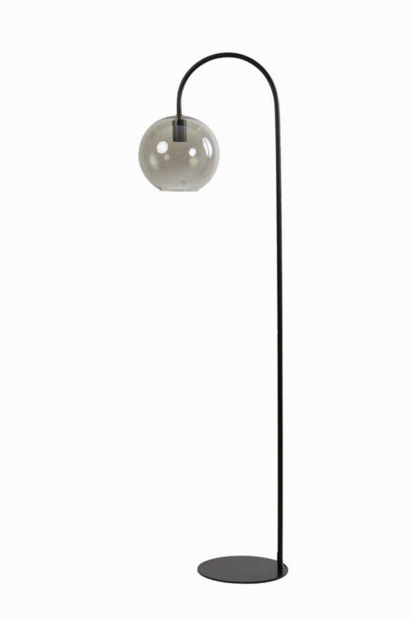 Staande lamp met rookgrijze glasbol Light & Living Subar - H 158 cm - Image 2