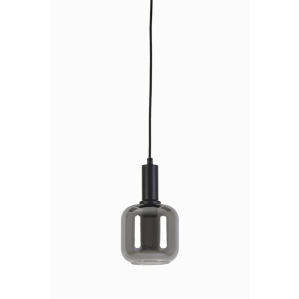 Transparante grijze glazen hanglamp Light & Living Lekar - Ø 21 cm