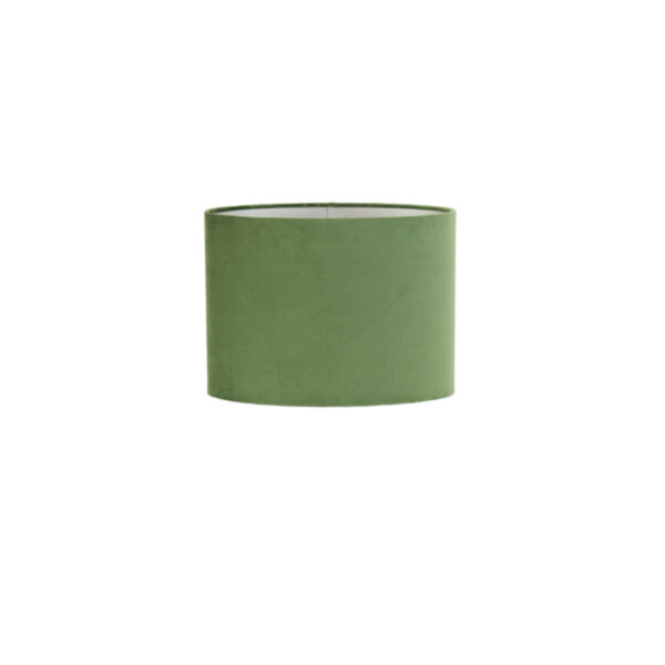 Groene lampenkap cilindervorm Light & Living Velours - H 28 cm