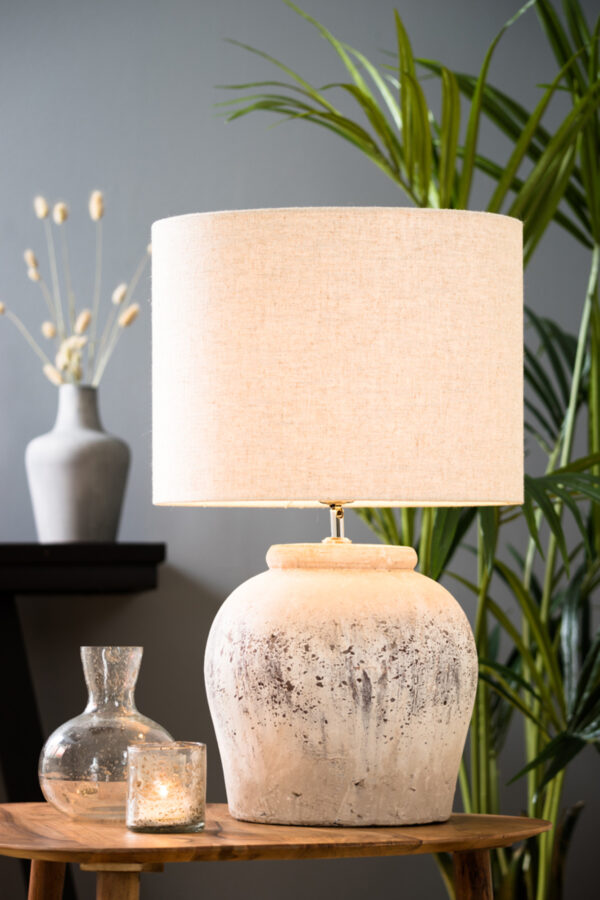 Betonnen tafellamp voet grijs Light & Living Etna - H 40 cm - Image 3