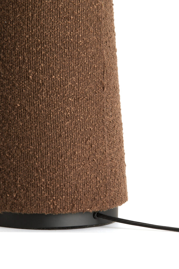 Vintage bruine vloerlamp stof Light & Living Devia - H 168 cm - Image 4