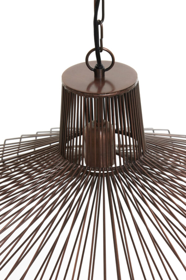 Zwarte industriële draad hanglamp Light & Living Kasper - Ø 65 cm - Image 4