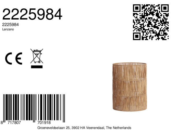 Natuurlijke rotan lampenkap voor interieur Light & Living Lanzano - Ø 25 cm - Image 9