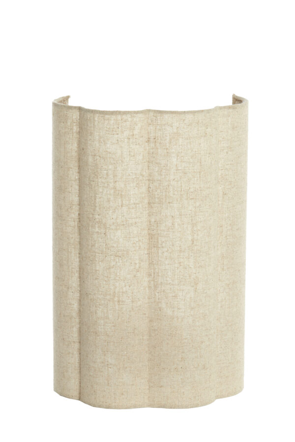 Natuurlijk gekleurde stoffen lampenkap Light & Living Fringe - H 40 cm - Image 2