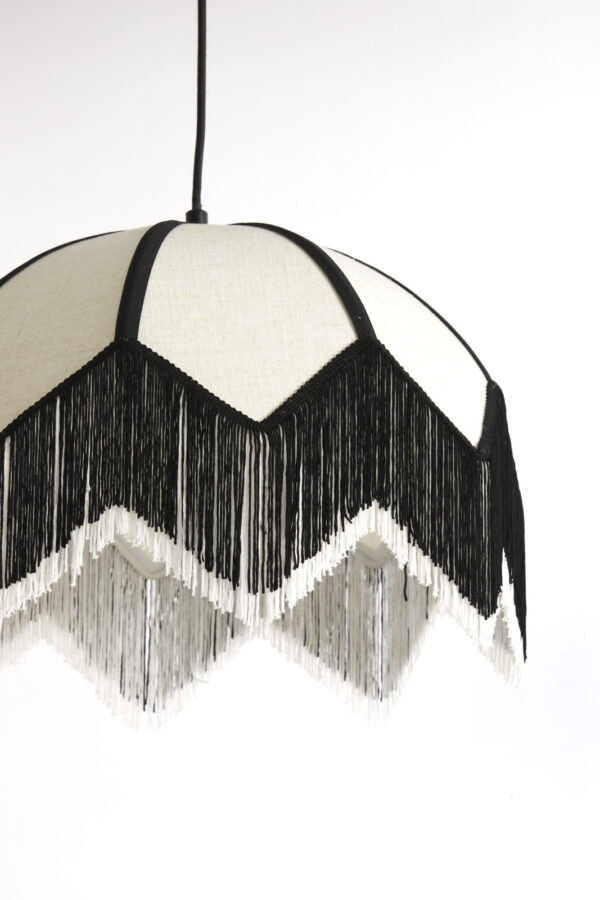 Zwarte hanglamp met franjes Light & Living Sulina - Ø 45 cm - Image 5