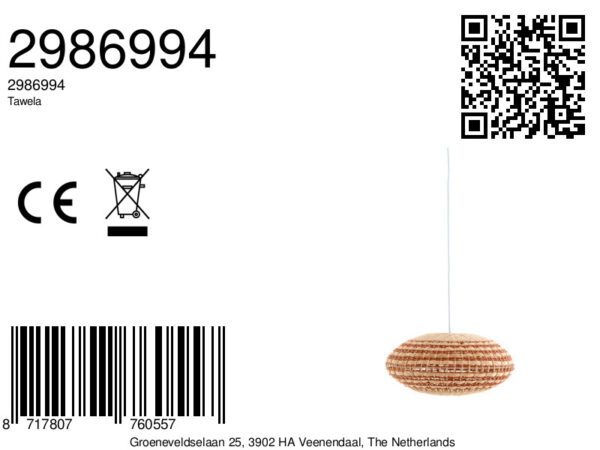 Rotan hanglamp naturel design Light & Living Tawela - Ø 50 cm - Image 7