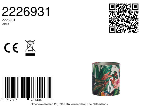 Tropische lampenkap met bloemenmotief Light & Living Dahlia - Ø 25 cm - Image 8