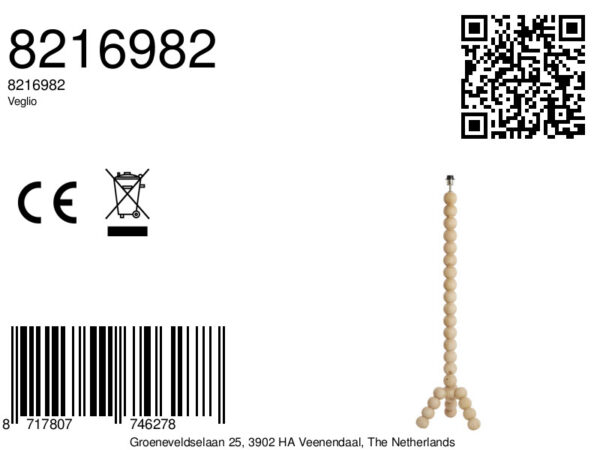 Houten kralen lampenvoet Light & Living Veglio - H 130 cm - Image 7