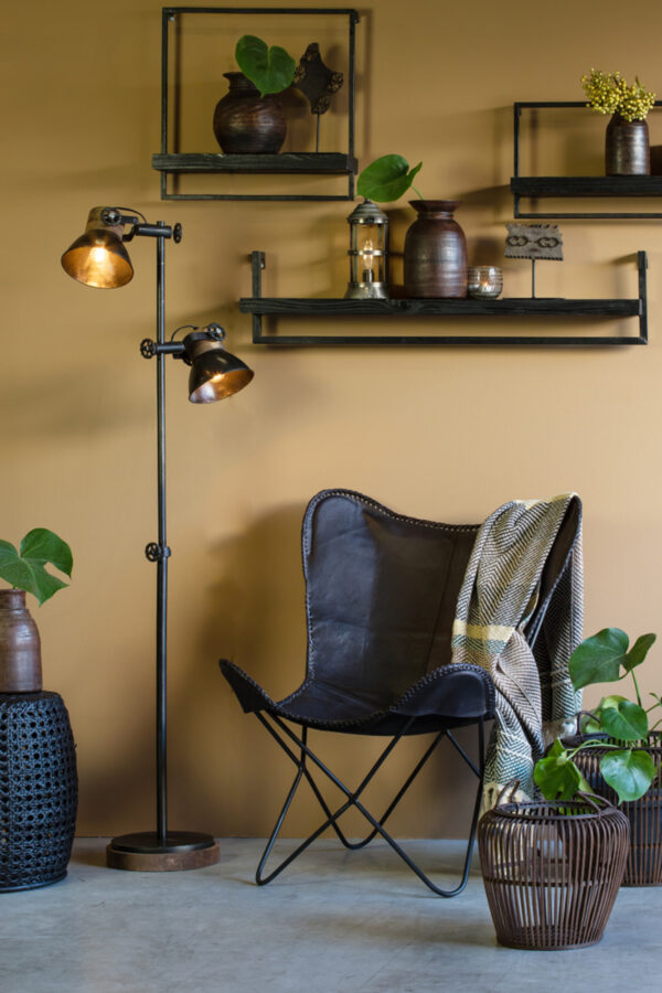 Industriële zwarte vloerlamp Light & Living Jody - H 165 cm - Image 4