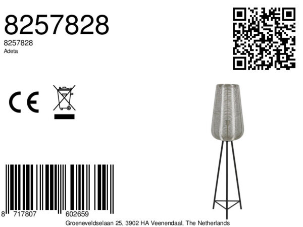 Moderne metalen vloerlamp Light & Living Adeta - H 147 cm - Image 9