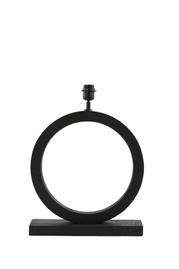 Kleine ronde zwarte lampenvoet Light & Living Tinar - H 55 cm - Image 2