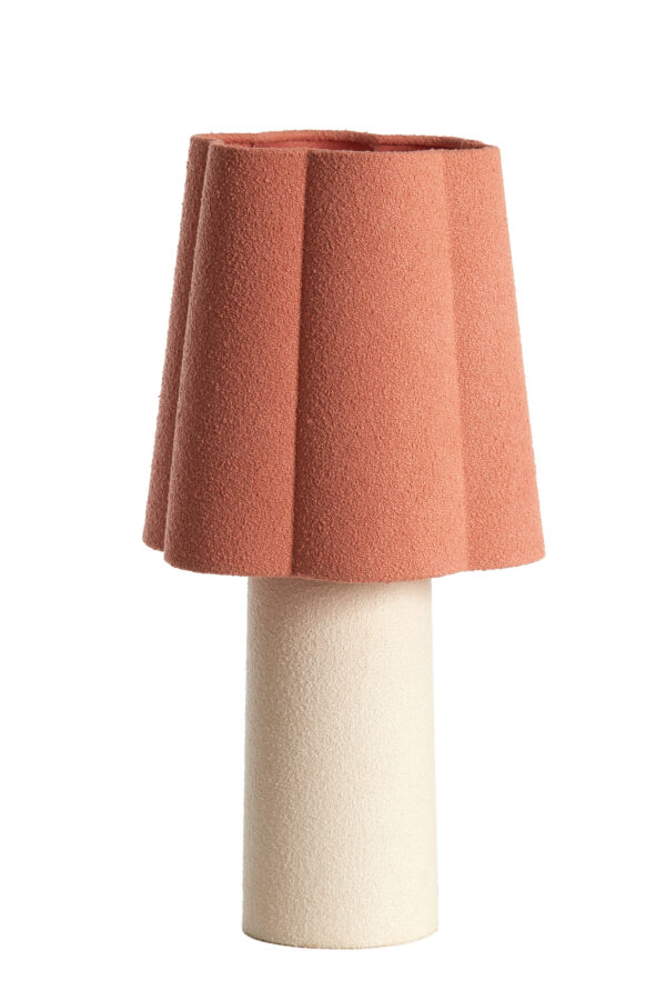 Tafellamp met roze lampenkap van stof Light & Living Musaby - H 50 cm - Image 2
